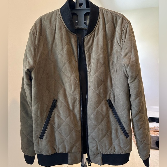 Primark men’s bomber jacket - khaki & black - Picture 1 of 3